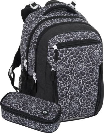 Bagmaster Porto 25 A zestaw uczniowski czarno-biały