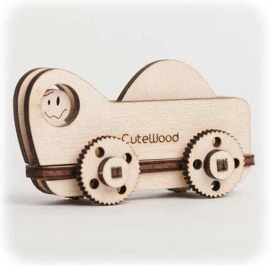 CuteWood drewniane puzzle 3D – ciężarówka