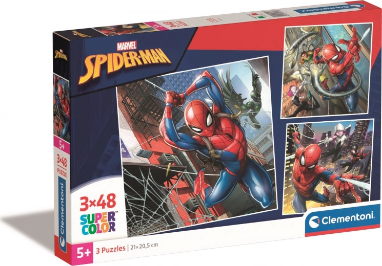 CLEMENTONI Puzzle Spiderman 3x48 elementów