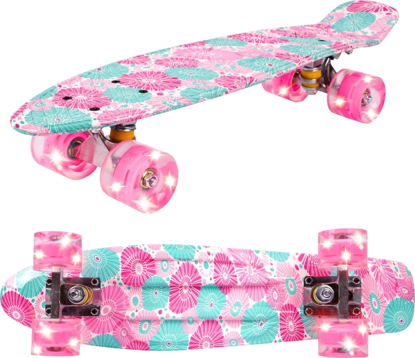 Pennyboard z kółkami LED Flowers