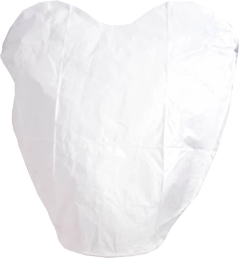 Lampion szczęścia w kształcie serca biały
