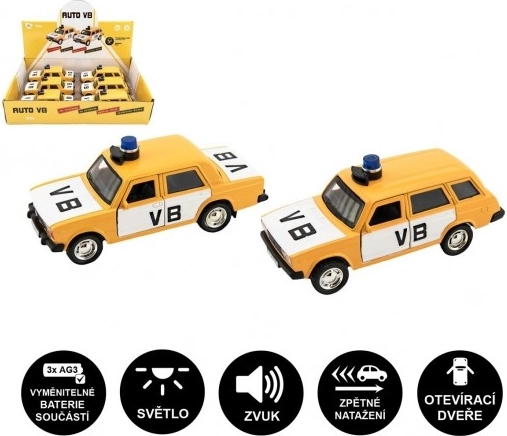 Policyjny samochód VB Lada z napędem wstecznym ze światłem i dźwiękiem