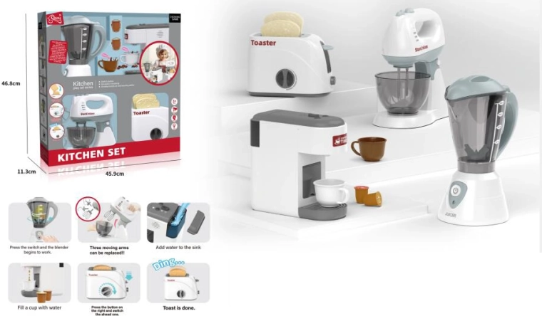 Dziecięcy zestaw małych urządzeń AGD 4w1