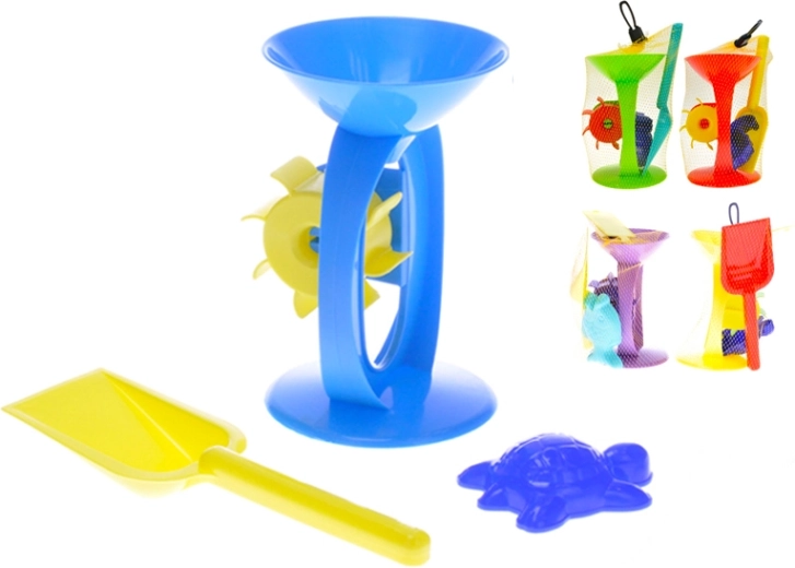 Zestaw do piasku z młynkiem, łopatką i foremką (3 szt.)
