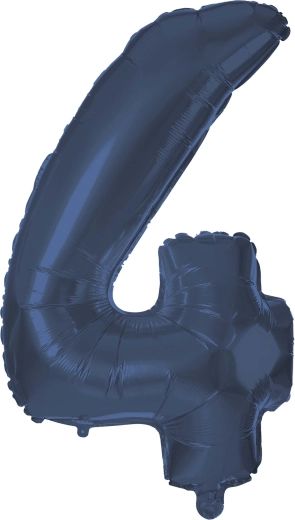 Balon foliowy cyfra 4 30 cm niebieski TORO