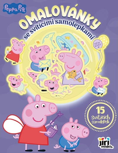 Kolorowanka ze świecącymi naklejkami Świnka Peppa