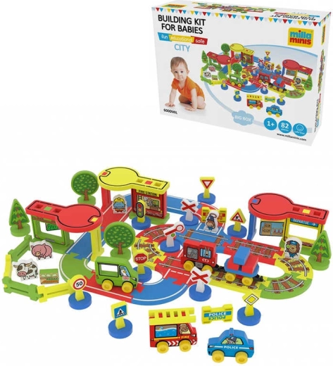 Millaminis Wielkie miasto baby soft piankowe klocki konstrukcyjne 82 elementy