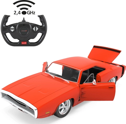 Model RC Dodge Charger R/T 1970 w skali 1:16, czerwony