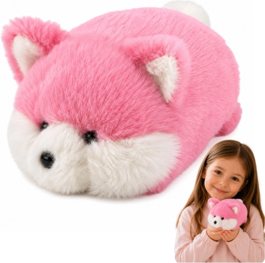 Pluszowy różowy lisek-przytulanka 16 cm - 1 sztuka