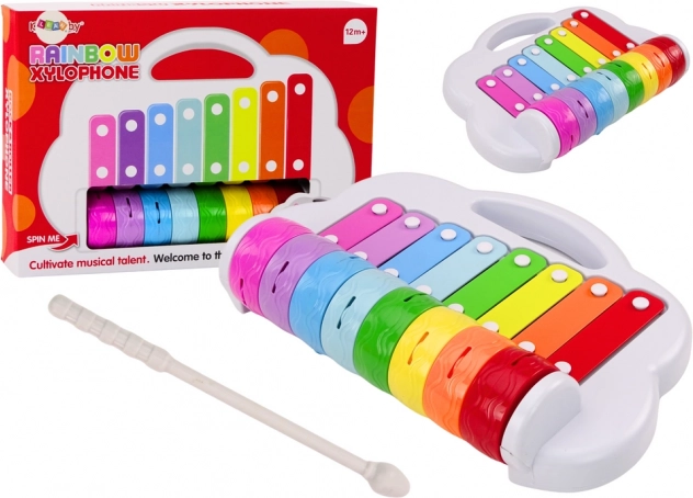 Tęczowe cymbałki Edukacyjny interaktywny instrument dla dzieci Kolorowe