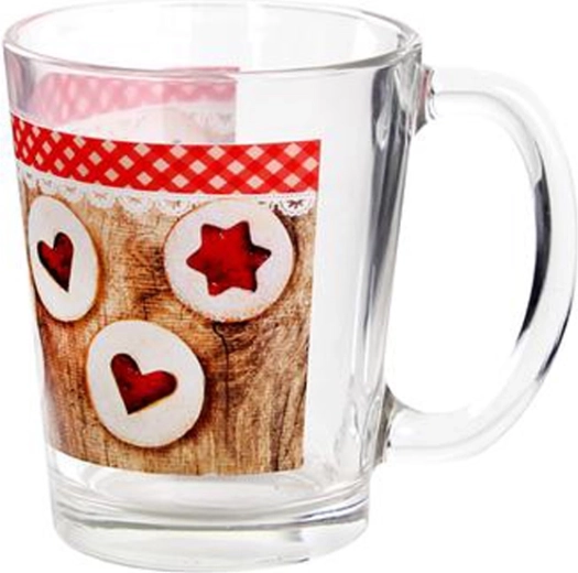 Szklany kubek Toro 310 ml z motywem Linzer