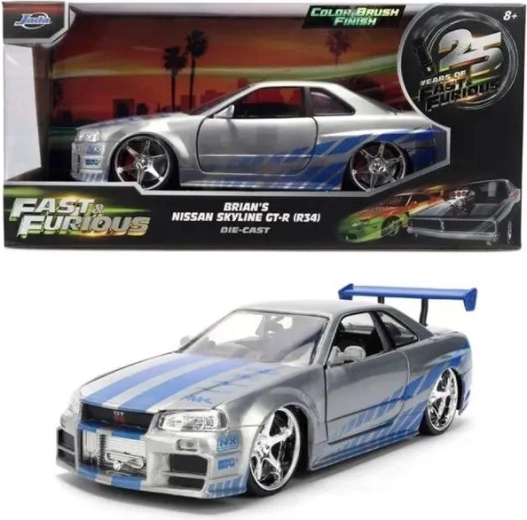 Model Jada Nissan Skyline GT-R z filmu Szybcy i wściekli, edycja jubileuszowa 1:24