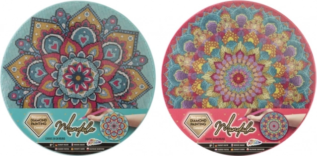 Grafix malowanie diamentowe na ramie – turkusowa mandala 30 cm