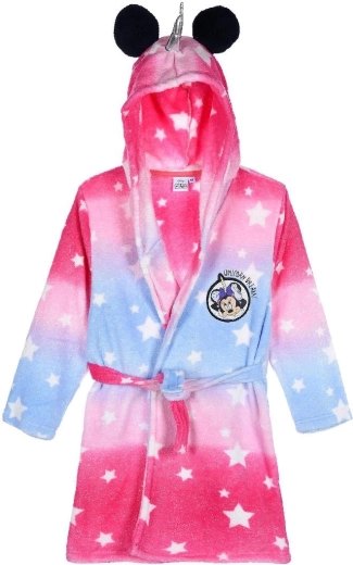 Dziecięcy szlafrok Minnie Mouse Unicorn Dreams malinowo-fioletowy