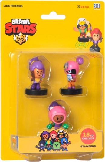 Brawl stars 3 pack figurki z pieczątkami