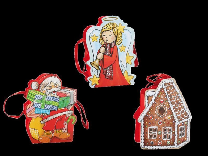 Świąteczna torebka prezentowa 19 × 15 cm, mix motywów