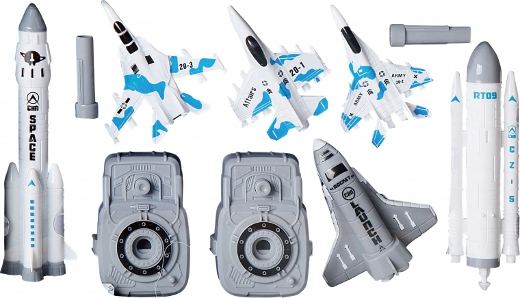 Rakieta z wyrzutnią i akcesoriami