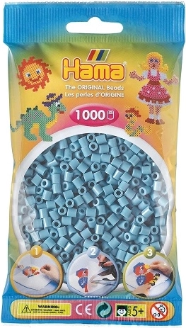Hama MIDI koraliki do prasowania pastelowy niebieski 1000 szt.