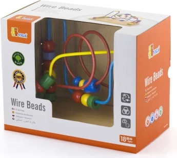 Drewniany labirynt koralikowy dla dzieci