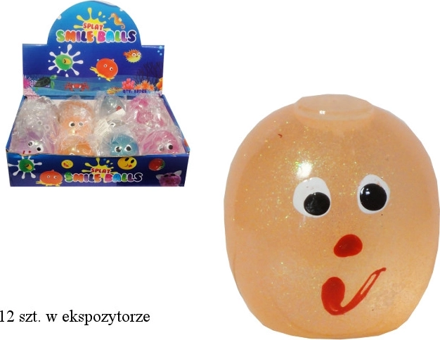 Antystresowy ściskany gniotek z brokatem