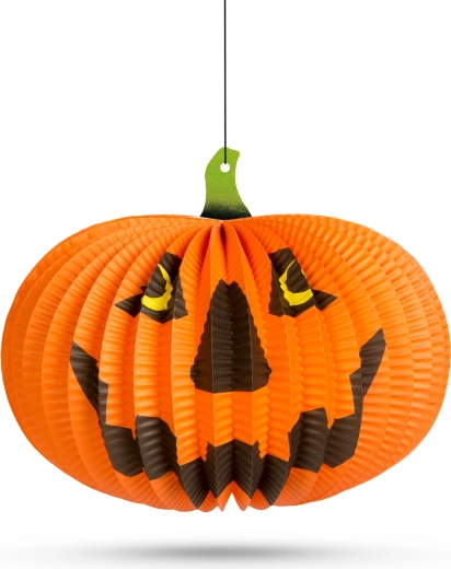 Wiszący lampion halloweenowy w kształcie dyni 26 cm