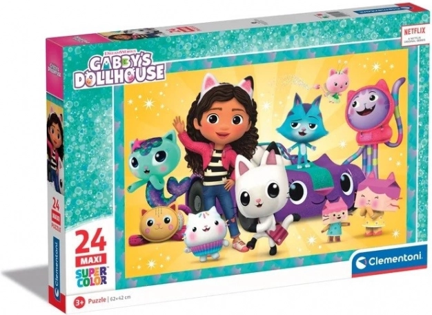 Maxi puzzle 24 elementów Gabi – magiczny domek