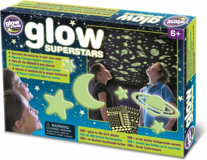 Naklejki na ścianę BRAINSTORM świecące gwiazdy 500 szt.