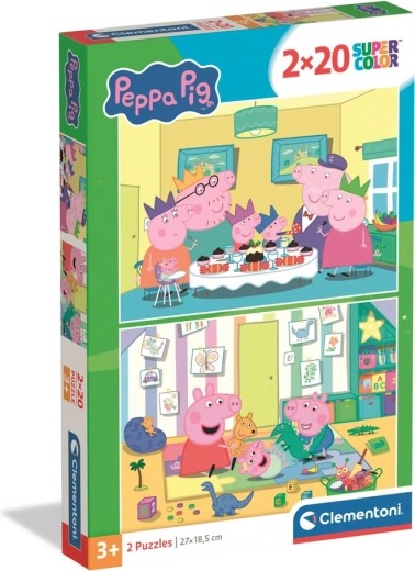Puzzle 2x20 Super Color PEPPA PIG od Clementoni