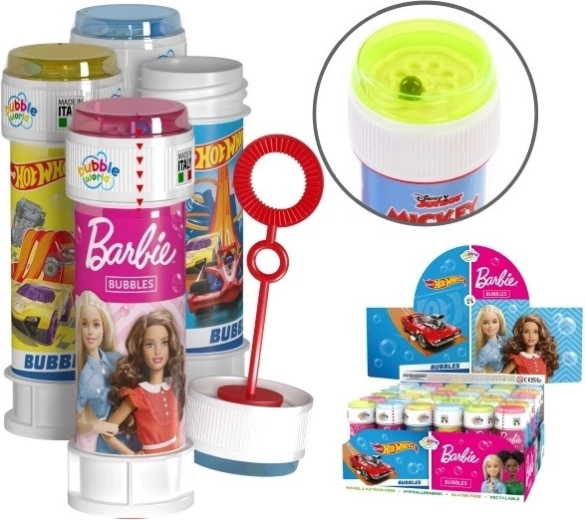 Bańki mydlane Mattel Barbie i Hot Wheels 60 ml display 36 szt.