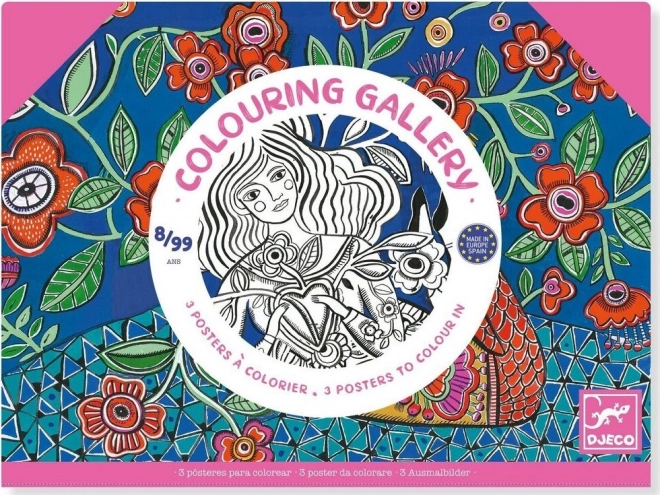 Plakaty do kolorowania kwiaty DJECO