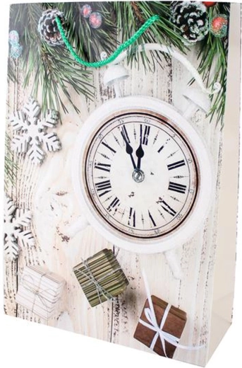 Papierowa świąteczna torba prezentowa TORO 44 × 31 × 12 cm, mix motywów