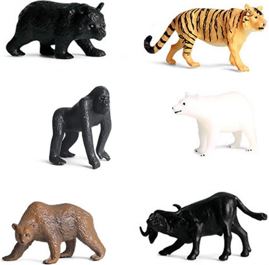 Zestaw dzikich zwierząt w pudełku 6 szt.