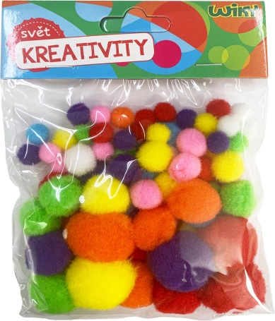 Mix Różnych Rozmiarów Pom Pom, 80 szt.