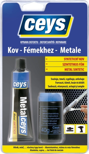 Szpachla z wypełniaczem metalicznym 40 ml + 40 g CEYS
