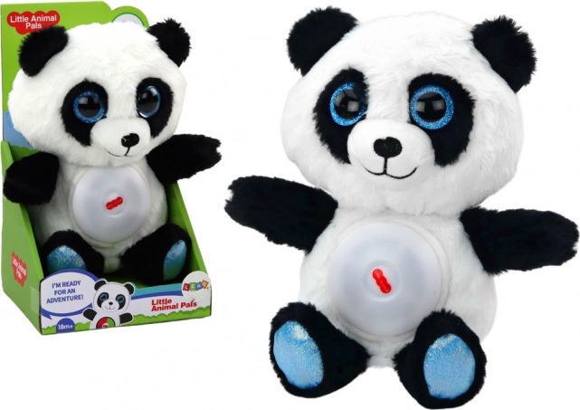 Pluszowa panda z lampką nocną i kołysankami 30 cm