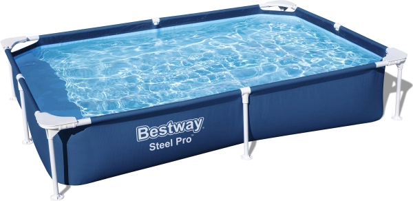 SplashJr Steel Pro 221x150x43 BESTWAY Basen stelażowy + zestaw naprawczy