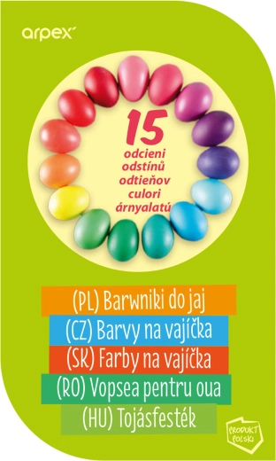 Barwniki do jajek – zestaw 15 odcieni