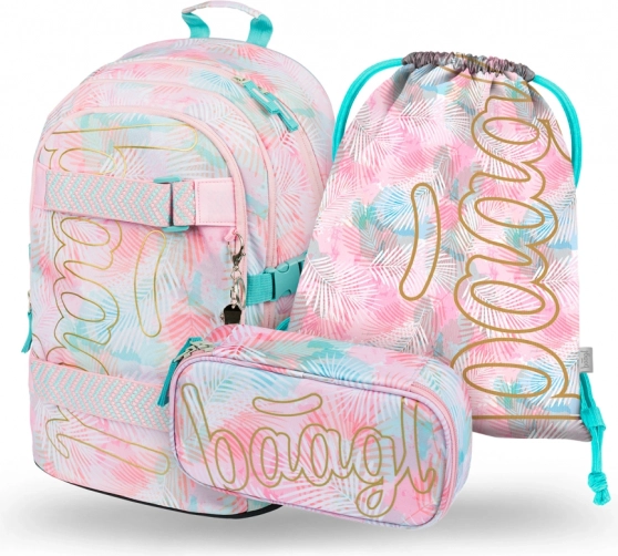 BAAGL 3 ZESTAW Skate Sunset: plecak, piórnik, worek