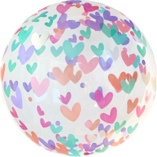 Kryształowy balonik Aqua z serduszkami