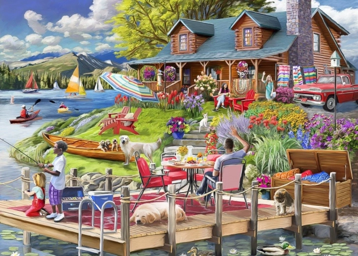 Puzzle Bluebird „Odpoczynek nad jeziorem” 500 elementów