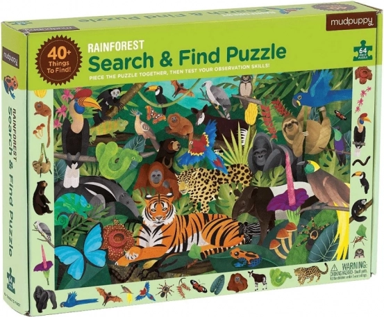 Puzzle Mudpuppy Poszukiwania w dżungli deszczowej