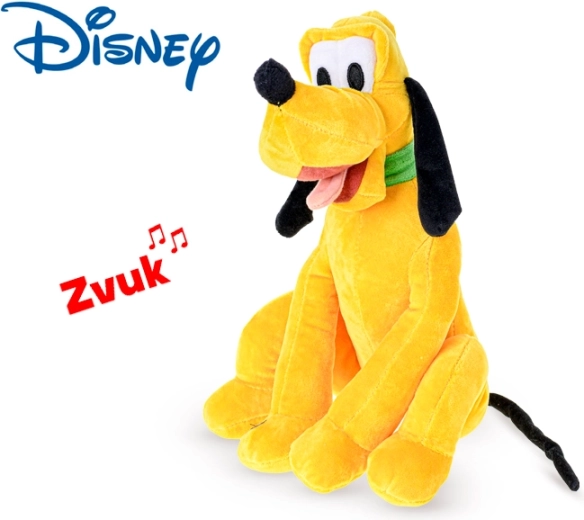 Disney Pluto pluszowy pies 30 cm z dźwiękami, siedzący
