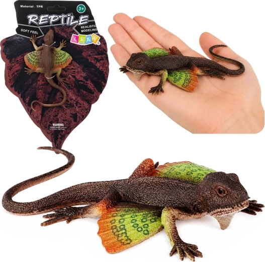 Realistyczna gumowa figurka agamy kołnierzastej 13 cm