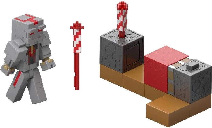Minecraft figurka akcji z wyrzutnią fajerwerków 8 cm