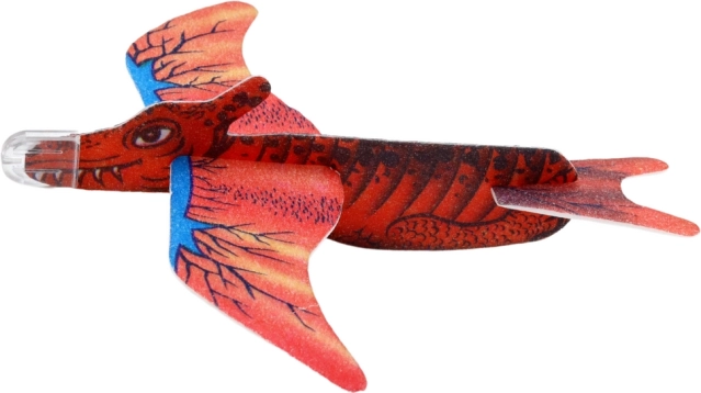 Piankowy samolot dinozaur czerwony