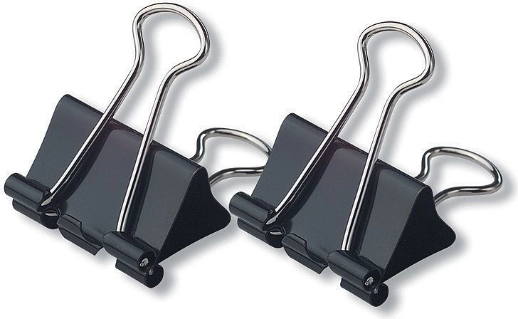 Klipy binder CONCORDE 19 mm, 12 szt.