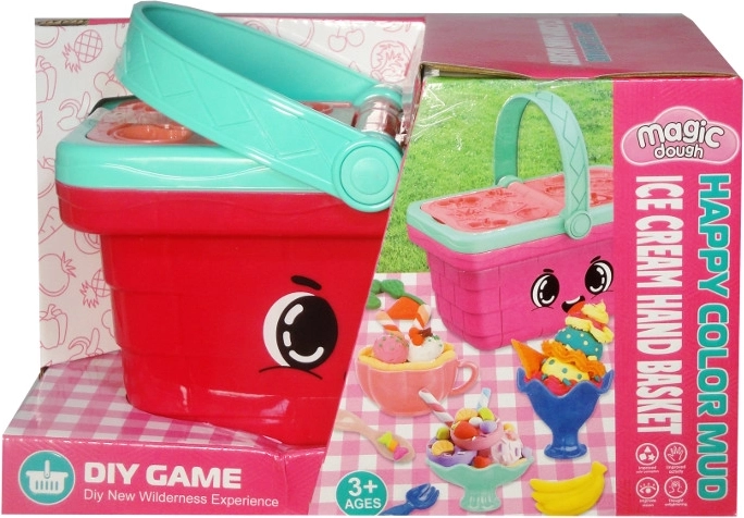 Masa plastyczna w piknikowym koszu – kreatywny zestaw do deserów