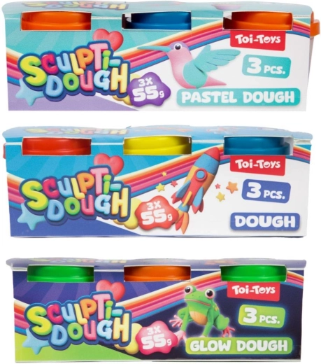 Plastelina 3×55 g w kubeczkach, 3 rodzaje, od 12 miesięcy
