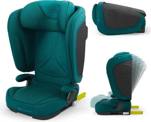 Kinderkraft składany fotelik samochodowy Unity 2 i-Size 100–150 cm green