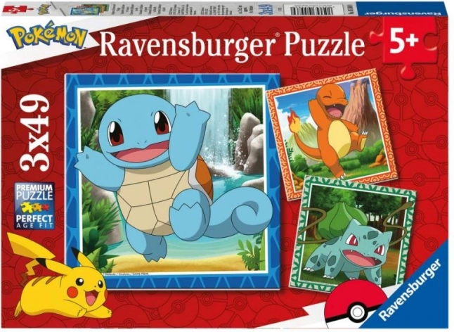 Puzzle Ravensburger Pokémon 3x49 elementów